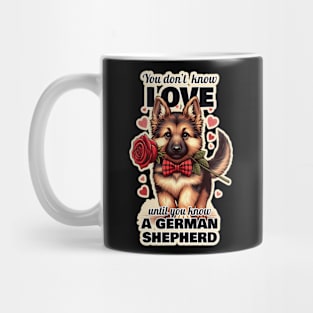 German Shepherd Valentin's day. Mug